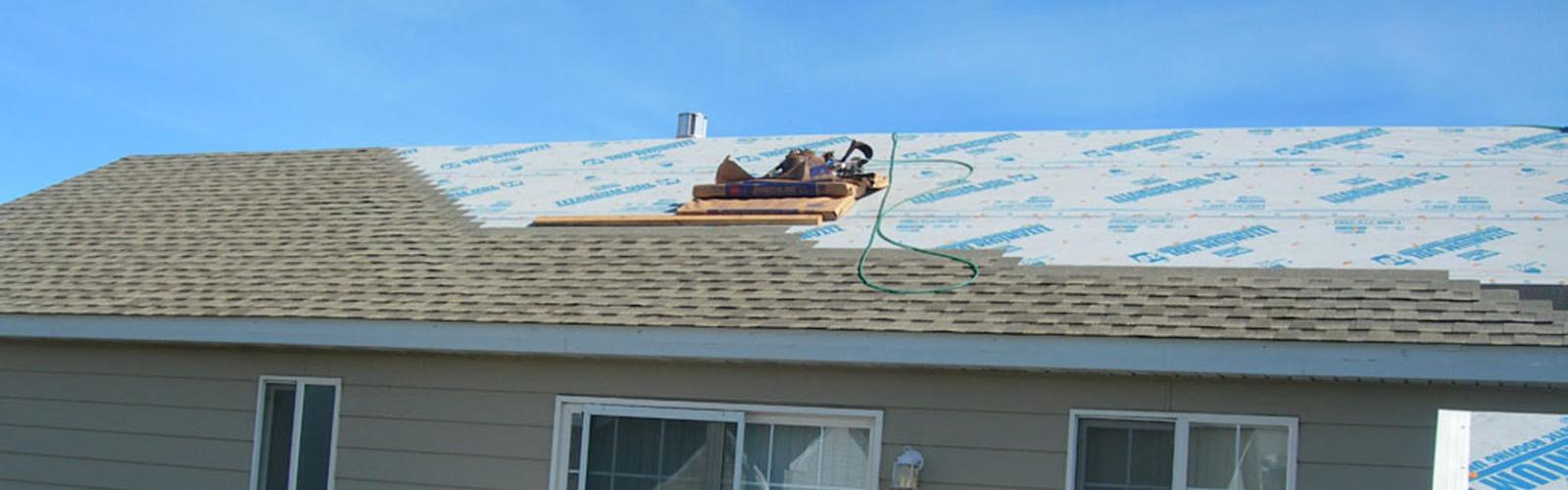 Bozeman MT re-roof dried in titanium underlyament Harmon Enterprises Constuction Inc