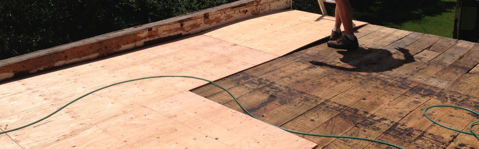 new sheathing on roof