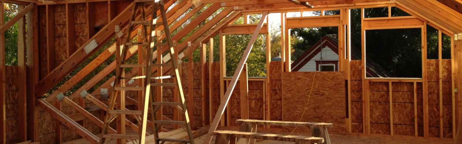 exterior framing second floor office