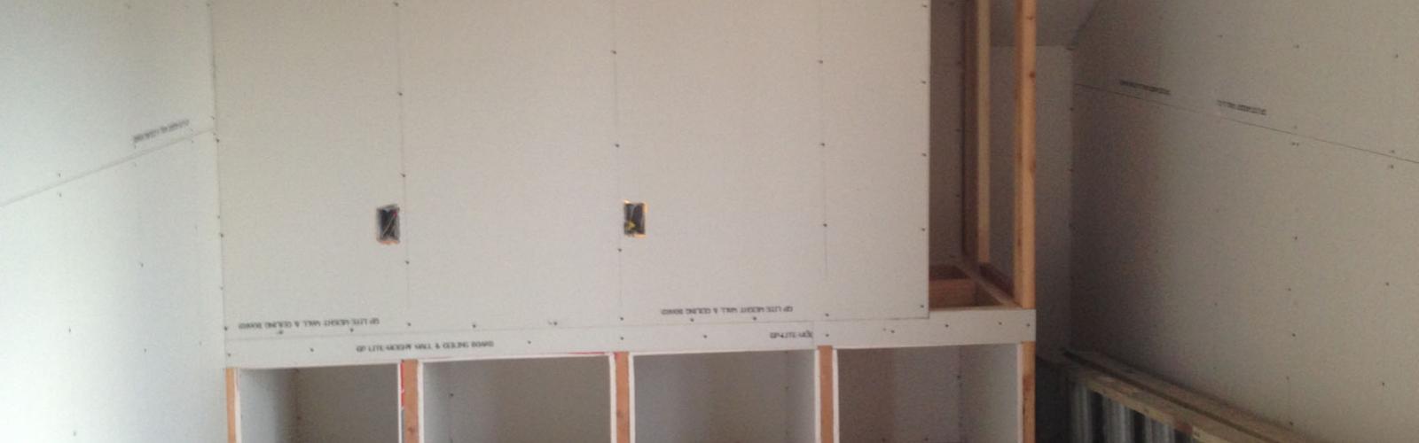 drywall storage cubby
