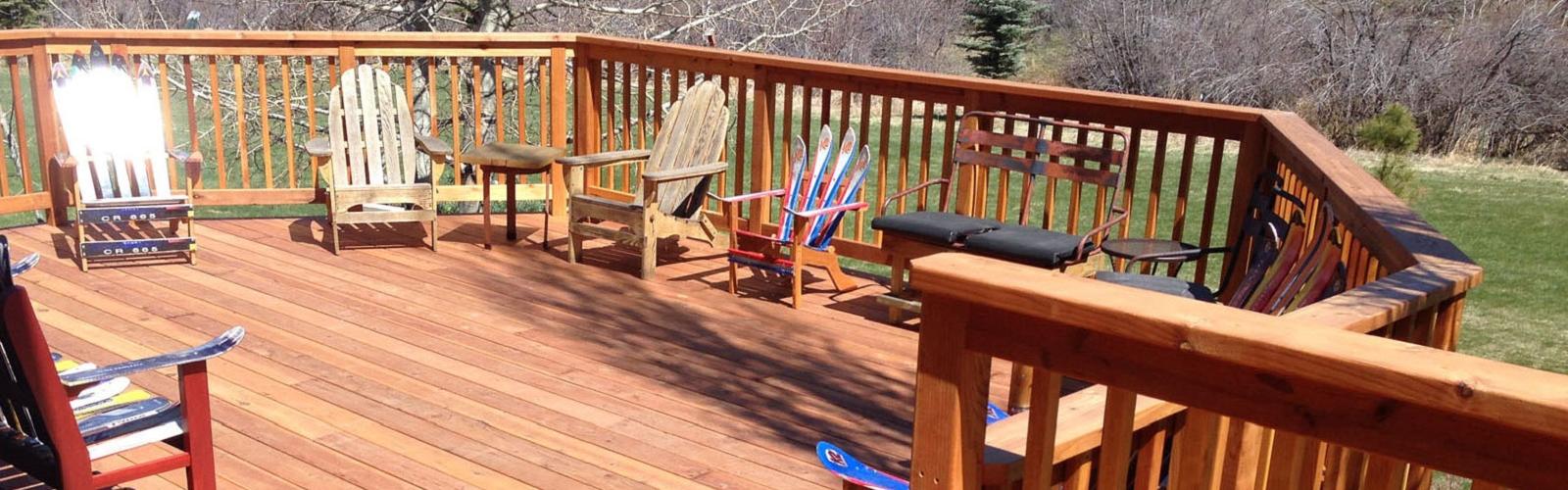 New redwood deck