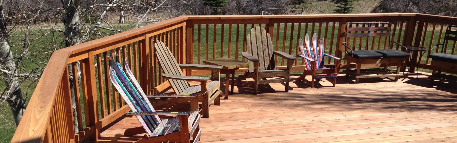 Redwood decking