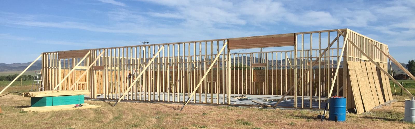 rough framing shop building