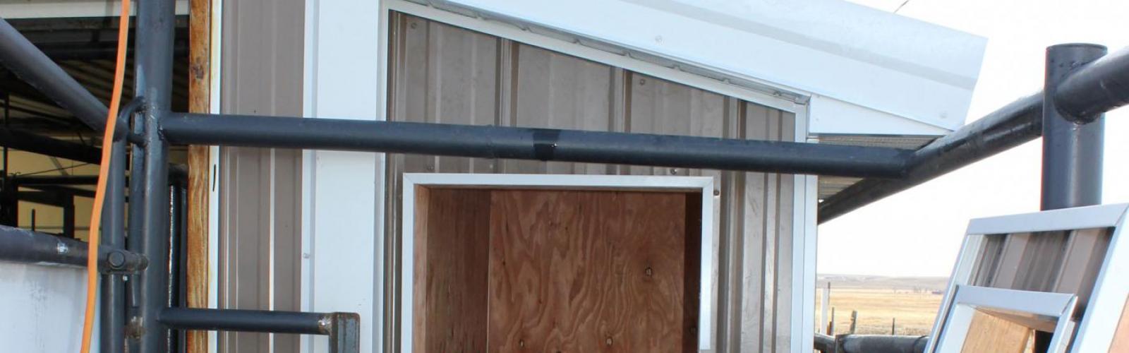 Pumphouse addition metal siding soffit fascia roofing Three Forks MT Harmon Enterprises Construction