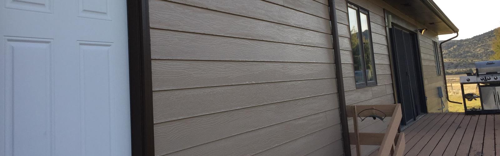 Exterior siding soffit and trim paint complete