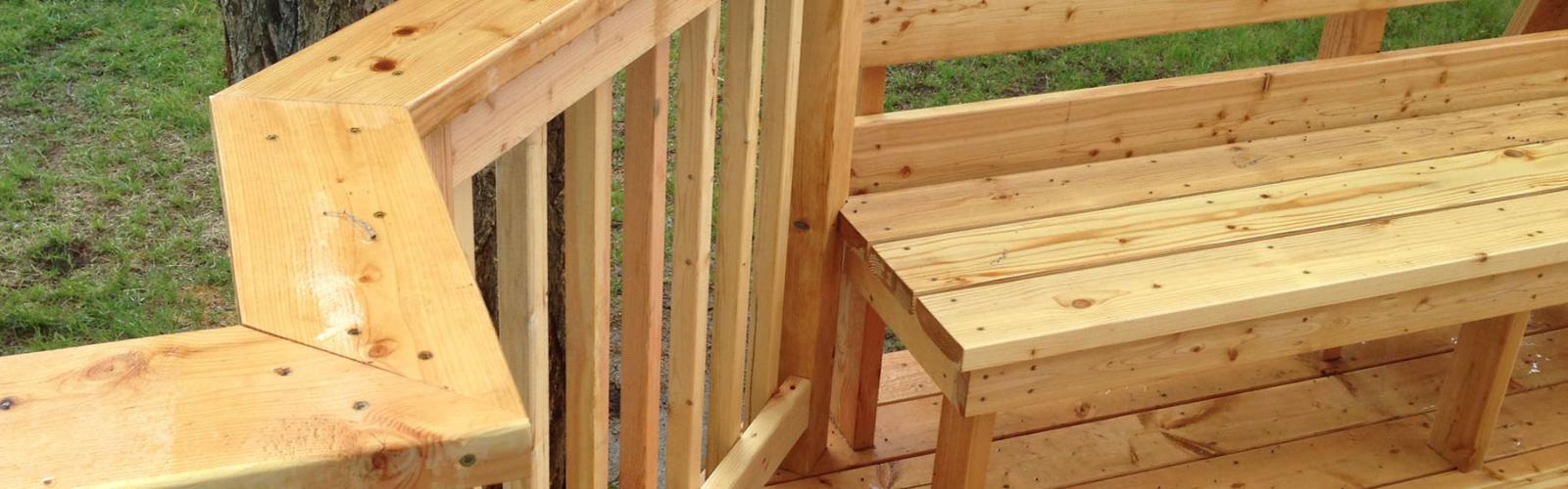 New Deck with Built in Bench